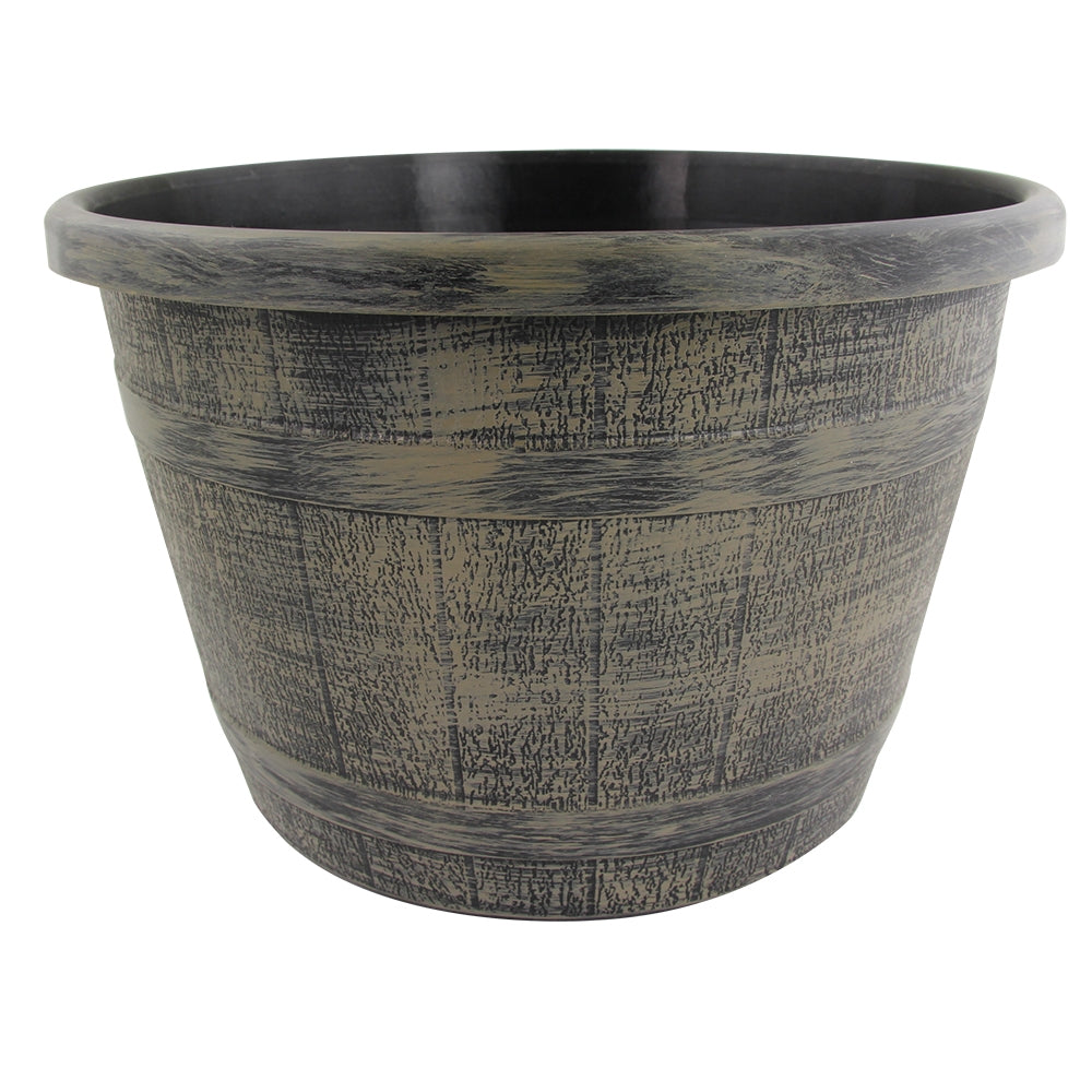 12 Inch Barrel Effect Planter Bronze 329575-BRONZE