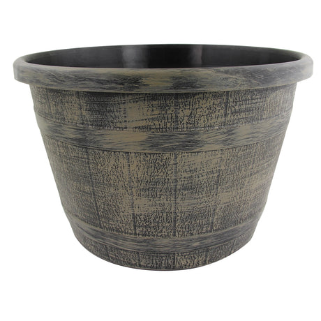 12 Inch Barrel Effect Planter Bronze 329575-BRONZE