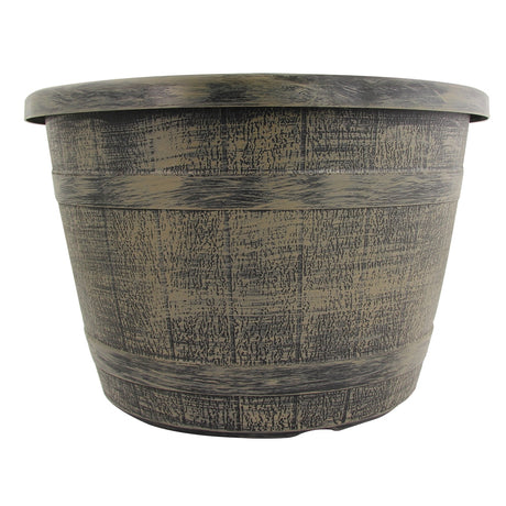 12 Inch Barrel Effect Planter Gold 329575-GOLD