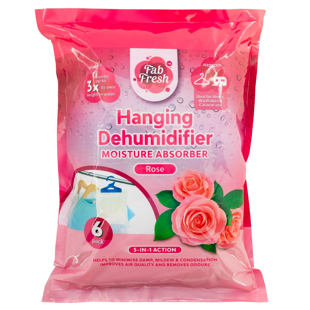 Fab Fresh Hanging Peony Scented Dehumidifier 6 Pack 316637-ROSE