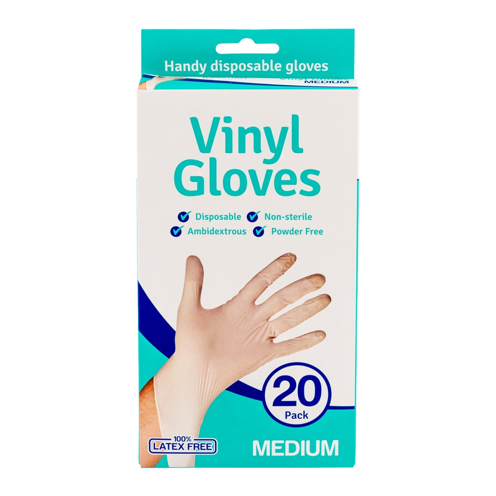 Vinyl Gloves 20 Pack Medium 316877 - MEDIUM