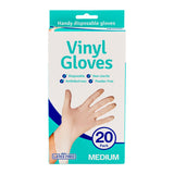 Vinyl Gloves 20 Pack Medium 316877 - MEDIUM