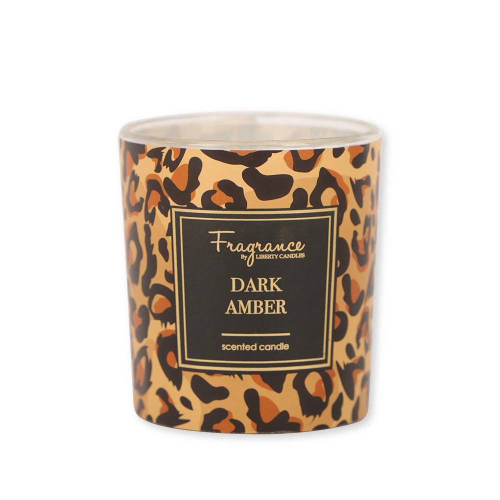 4Oz Jar Luxury Scented Candle - Dark Amber 317331-leopard