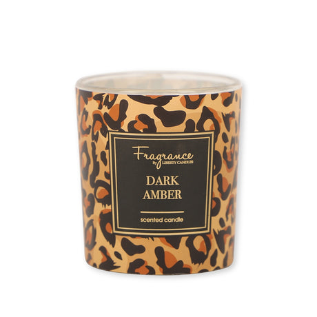 4Oz Jar Luxury Scented Candle - Dark Amber 317331-leopard