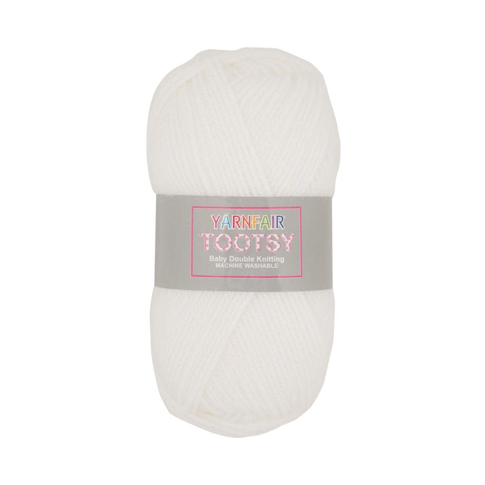 Tootsy Double Knitting Yarn White 1X50G 317429