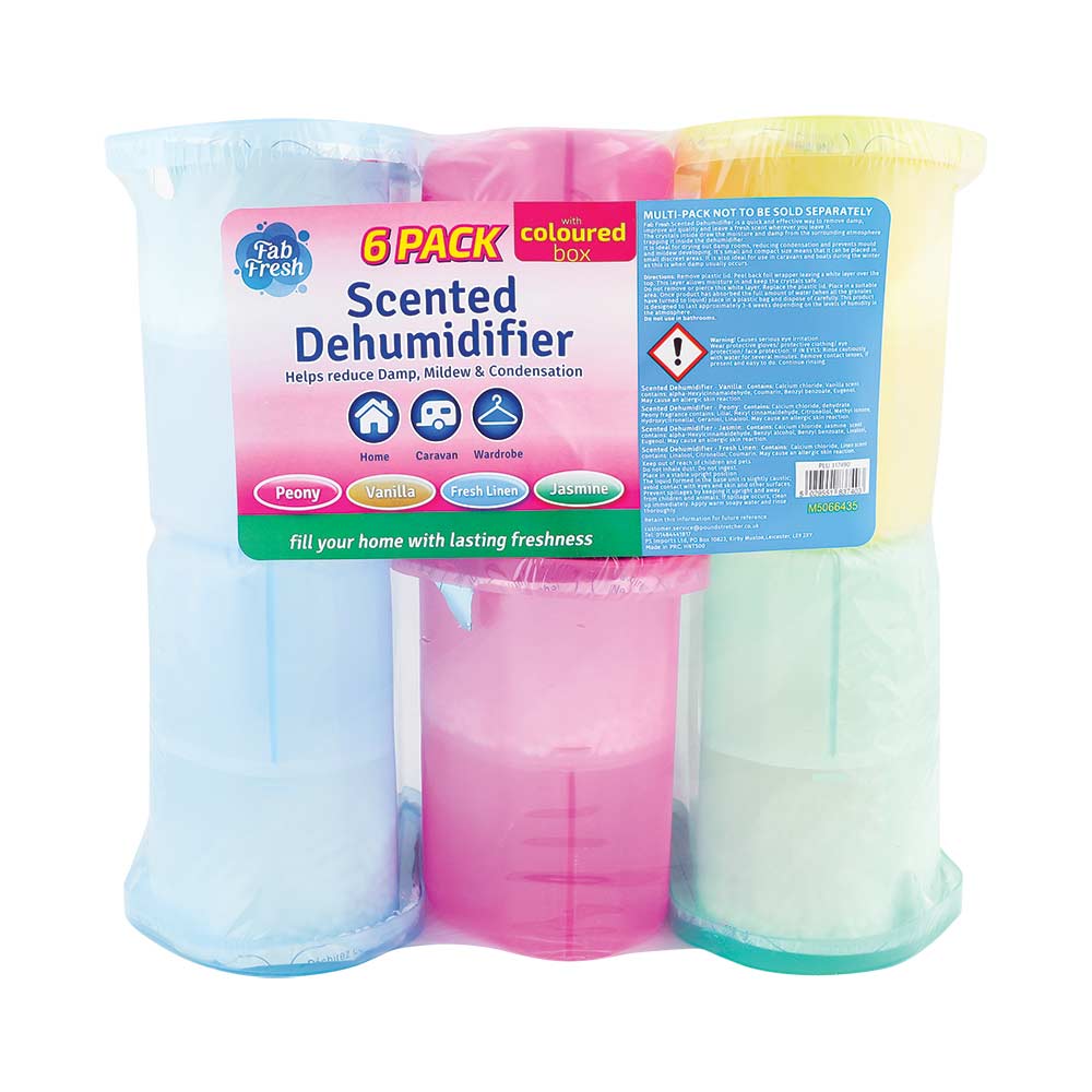 Fab Fresh Scented Dehumidifier Moisture Absorber 6 Pack