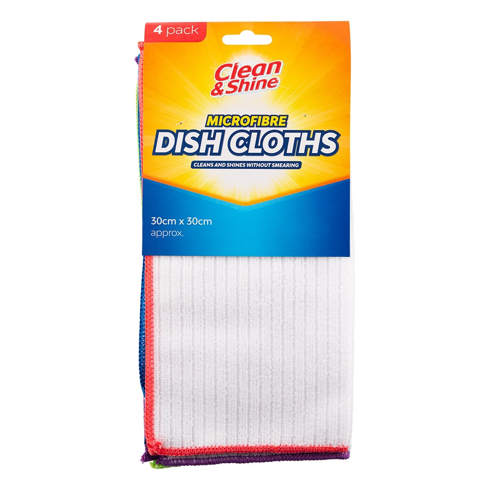 4 Microfibre Cloths White 317537