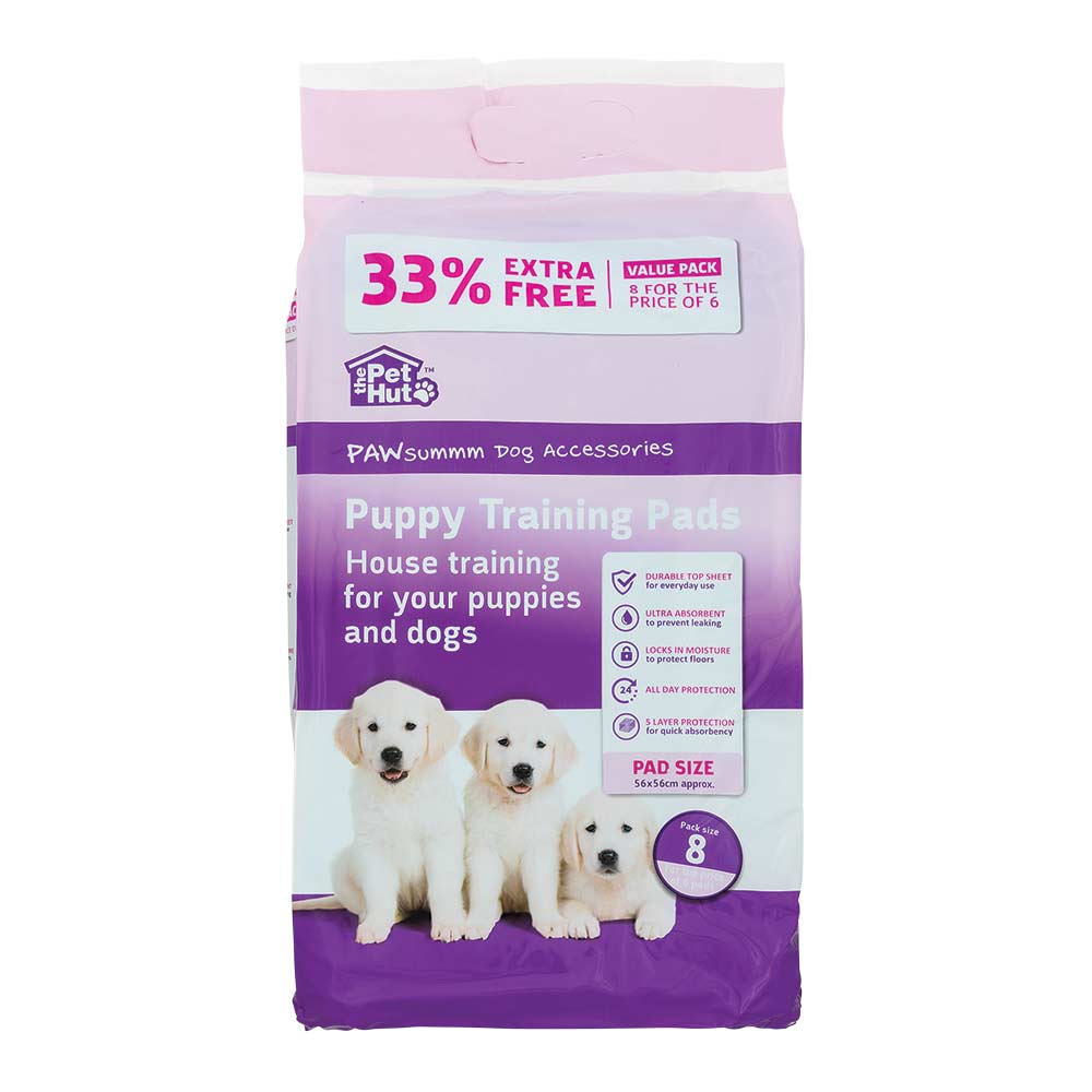 Pet Hut Puppy Toilet Training Pads 8 Pack