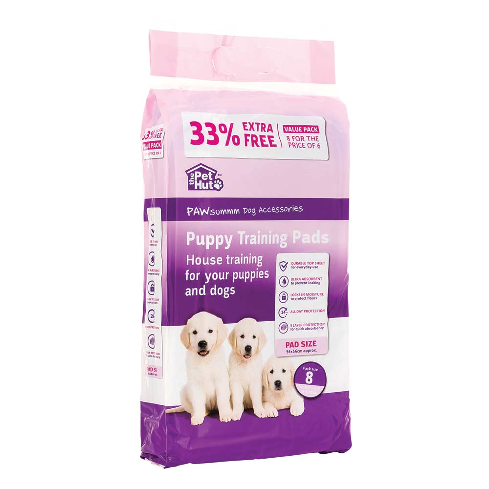 Pet Hut Puppy Toilet Training Pads 8 Pack
