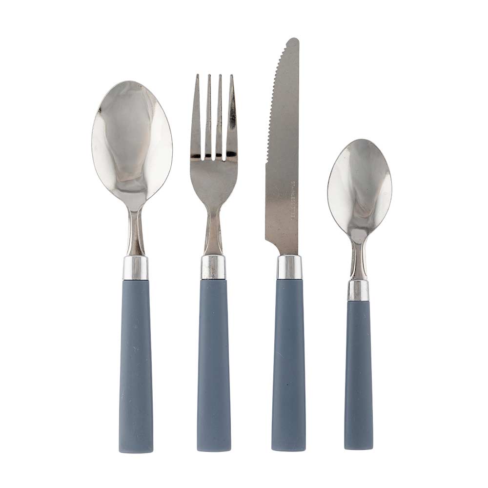 16 Piece Grey Cutlery Set