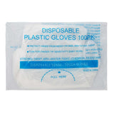 Disposable Plastic Gloves Large 100 Pack