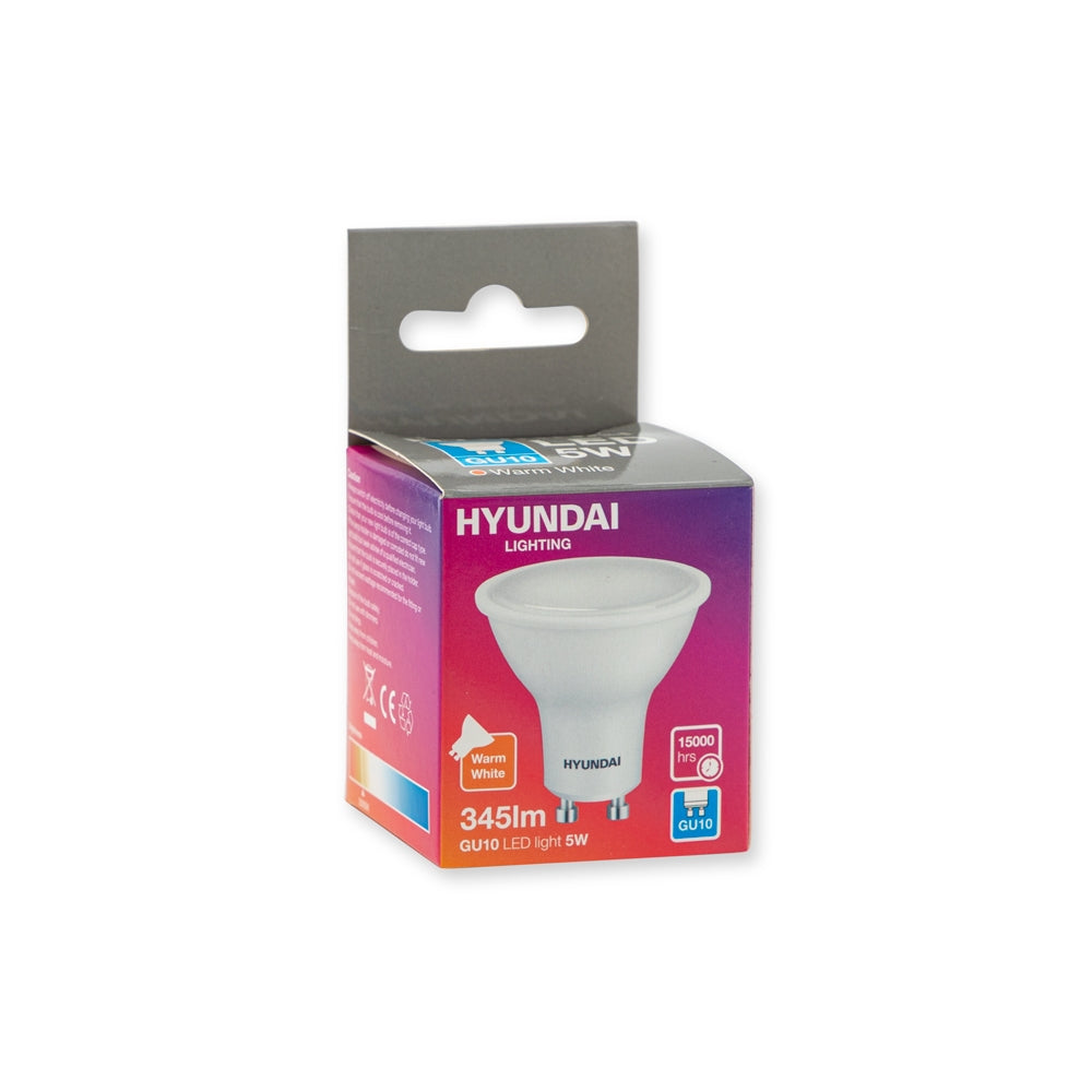 Hyundai Energy Saving Led Lightbulb Single 5W Gu10 Warm White 327686