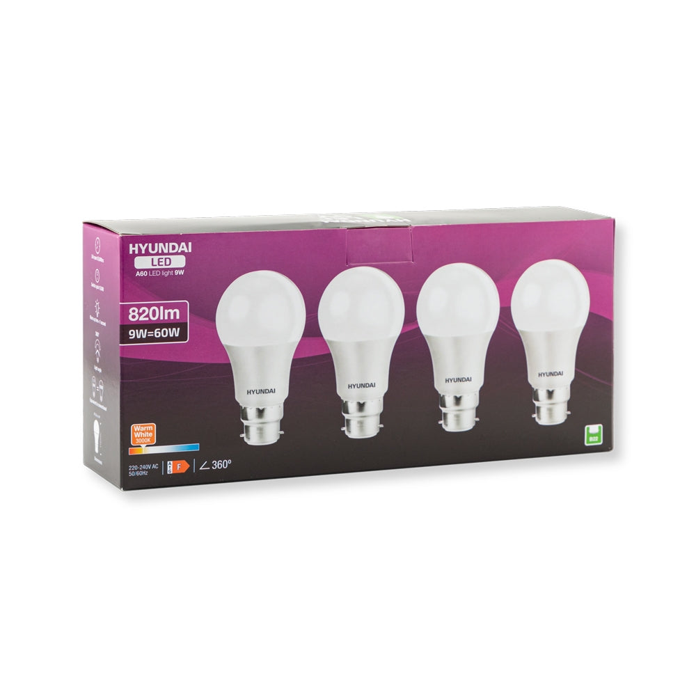 Hyundai Energy Saving Led 9W B22 Warm White 327702