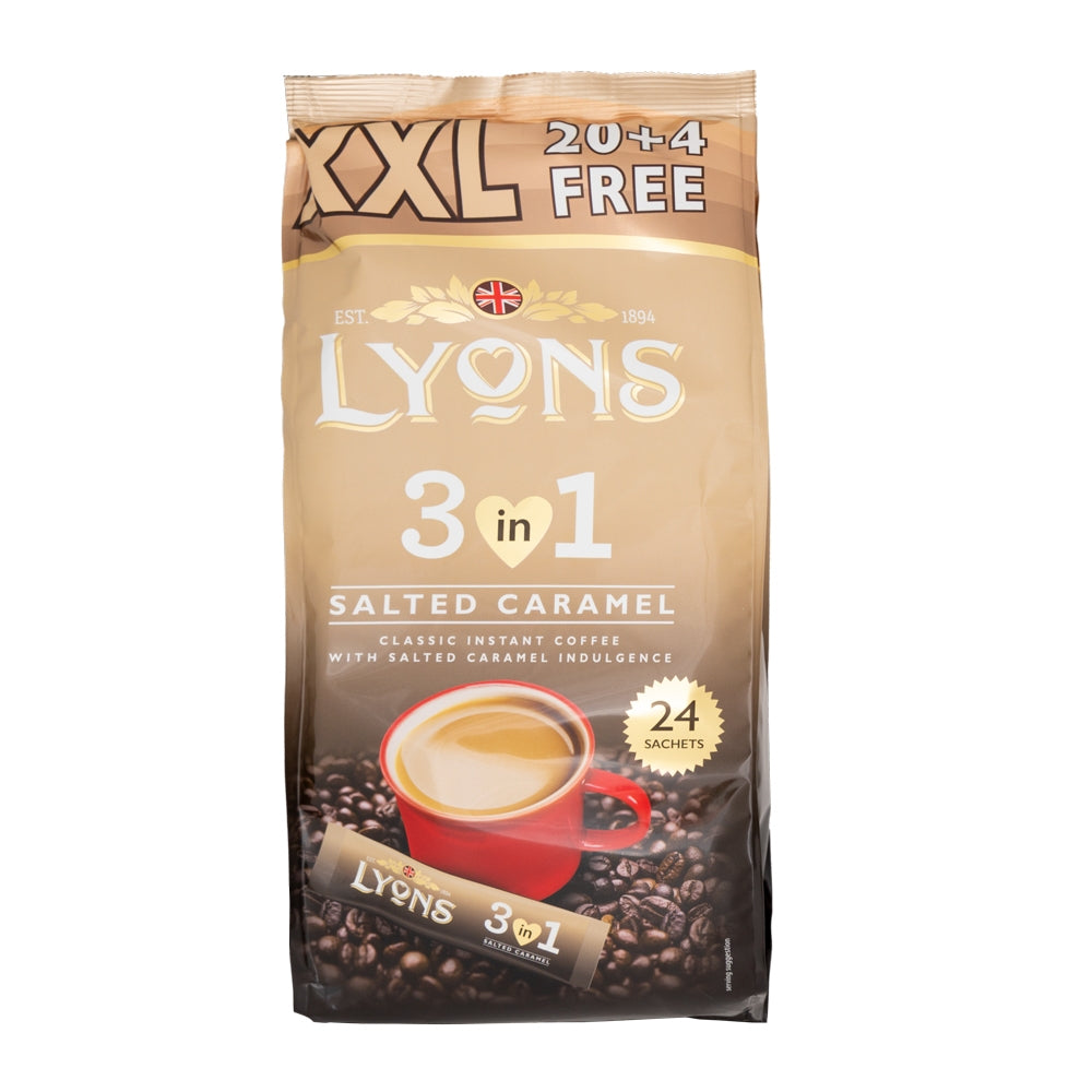 Lyons Salted Caramel 3 In 1 Instant Coffee - 24 Sachets 328104