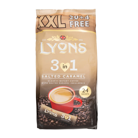 Lyons Salted Caramel 3 In 1 Instant Coffee - 24 Sachets 328104
