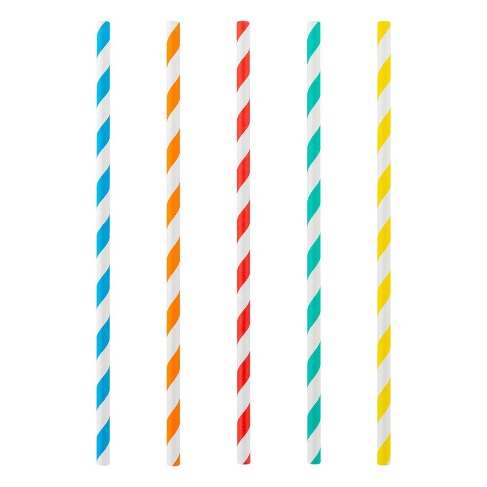 Paper Straws Multicolour 50 Pack