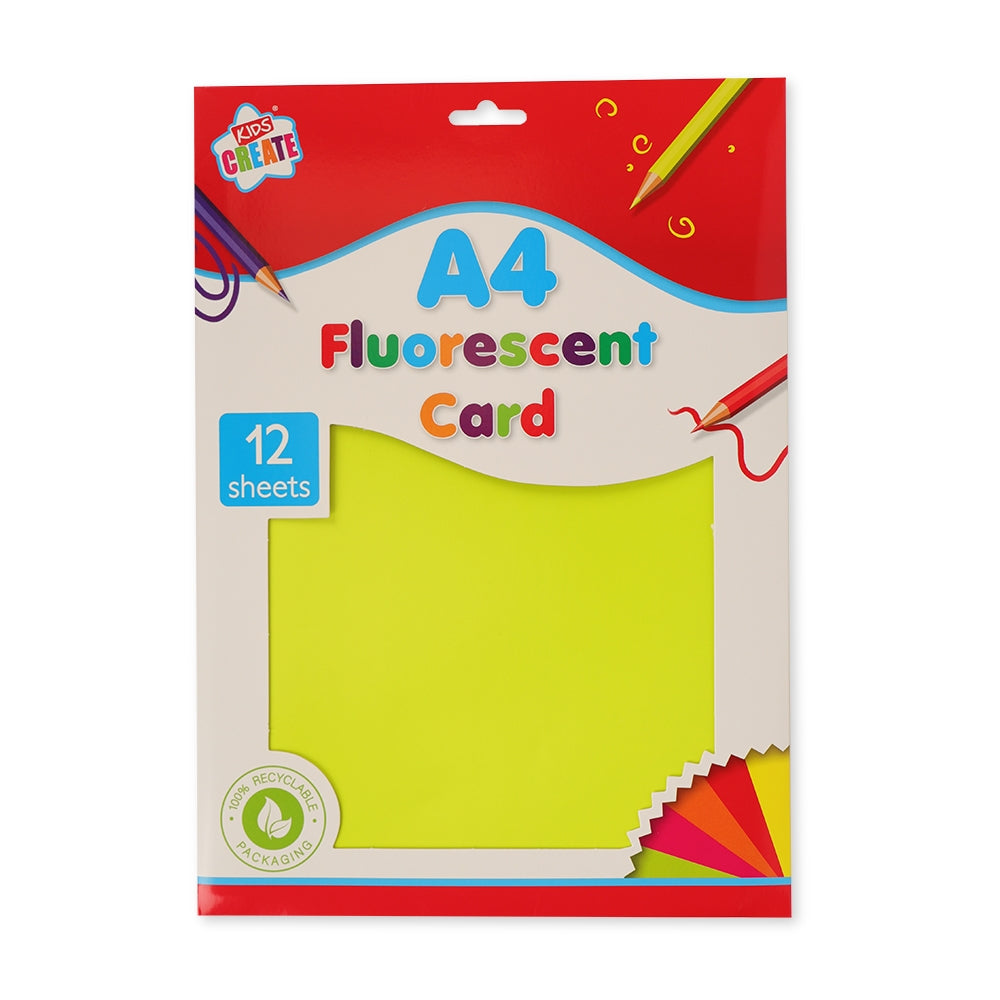 A4 Fluorescent Card 12 Sheets 331051