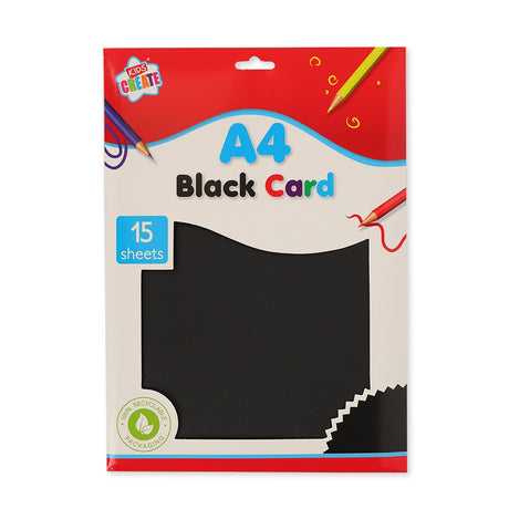A4 Black Cards 15 Sheets 331060