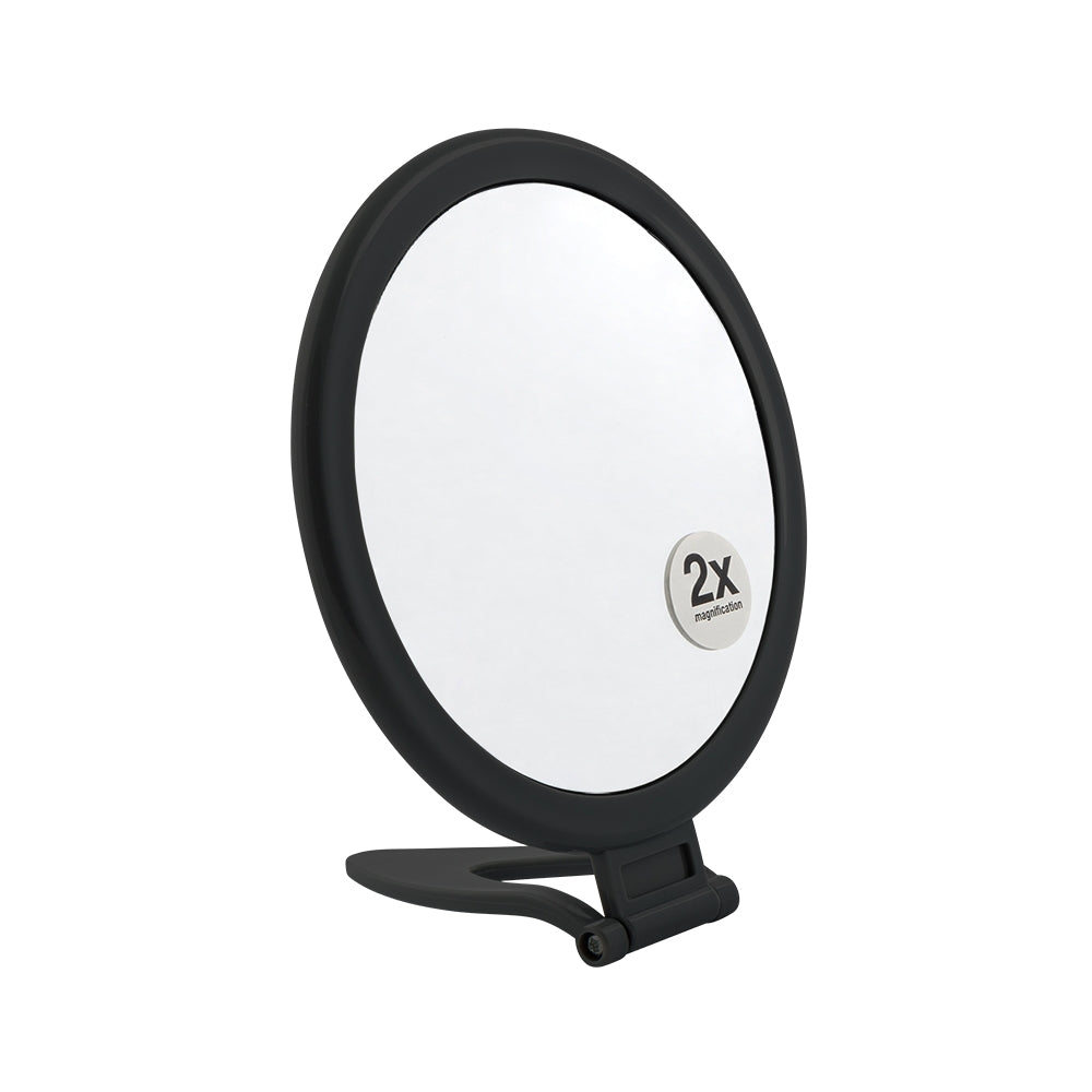 2X Magnification Mirror With Flip Stand - Black 331372-BLACK