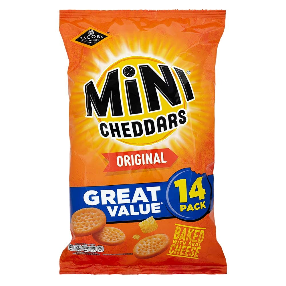 Jacobs Mini Cheddar Crisps 14 Pack 331375
