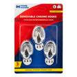 Chrome Removable Hook 3 Pack  332045