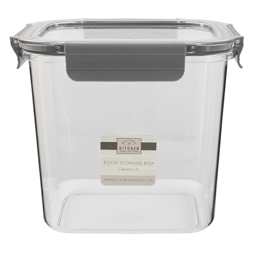 Airtight Plastic Clip Food Storage Container 3 Litre