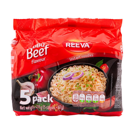 Reeva Bbq Beef Flavour Noodles 5 Pack  332266