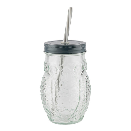 Owl Mason Jars 332746 - GREY