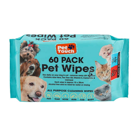 Pet Wipes - 60 Pack | Poundstretcher & Pethut 333120