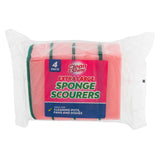 Clean & Shine Extra Large Pink Scourers 4 Pack