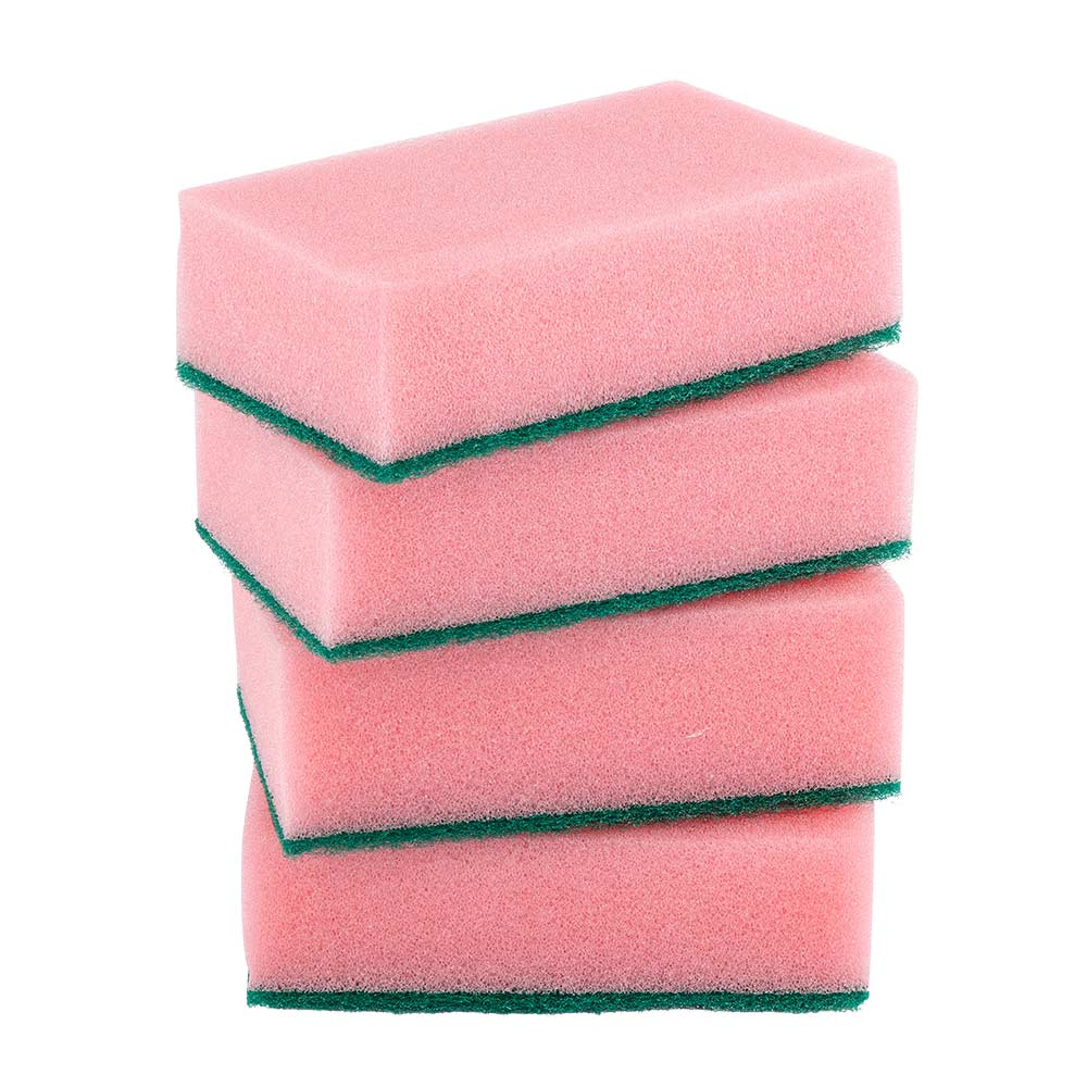 Clean & Shine Extra Large Pink Scourers 4 Pack