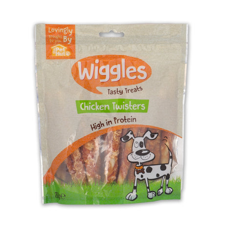 Wiggles Chicken Twisters Dog Treats 250G 333888
