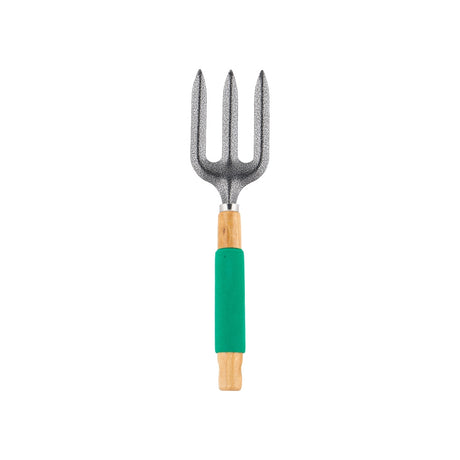 Wooden Gardening Hand Fork - Green 334518-GREEN