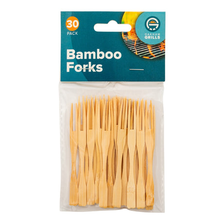30 Bbq Bamboo Forks 334762