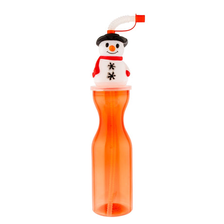 Soft Head Bottle With Straw - Snowman 335333 - SNOWMAN