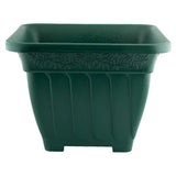 Woodland square planter in green on white background