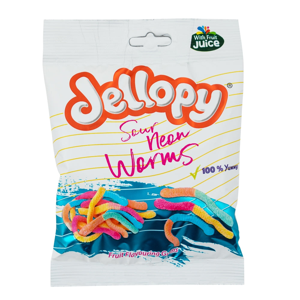Jellopy Sour Neon Worm Bag 150G 336889
