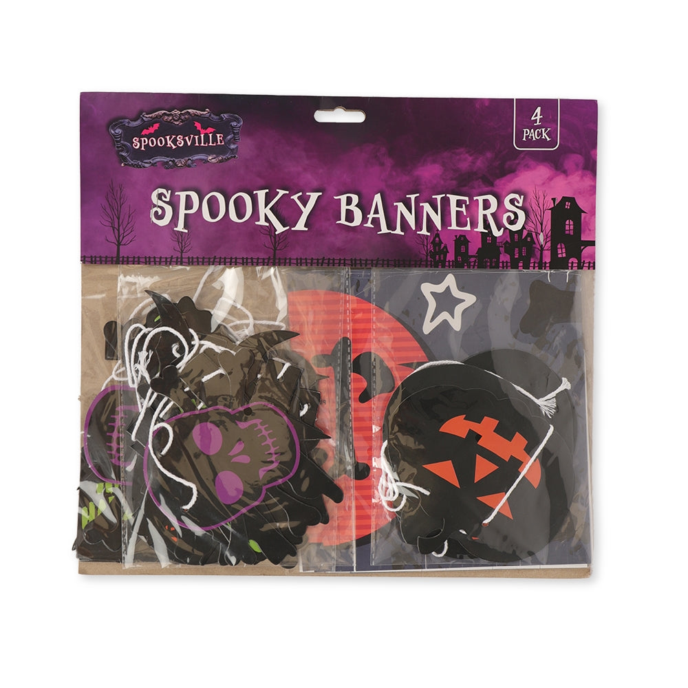 Halloween Spooky Banners 4 Pack 337040