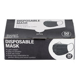 Black Disposable Face Masks 50 Pack