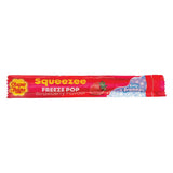 Chupa chups squeezee freeze pops strawberry flavour on white background