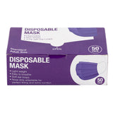 Purple Disposable Face Masks 50 Pack