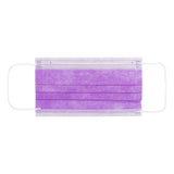 Purple Disposable Face Masks 50 Pack