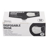 White Disposable Face Masks 50 Pack