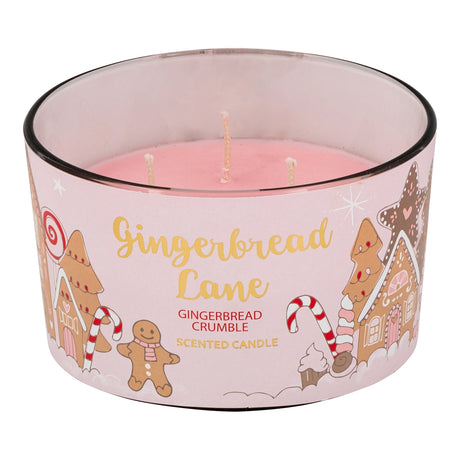 12Oz Wide Glass Jar Candle - Gingerbread Crumble 338777 - gingerbread-crumble