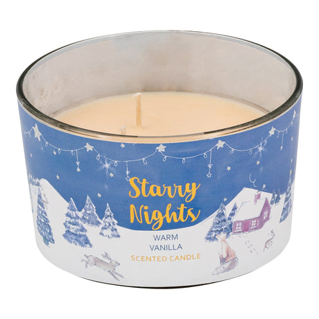 12Oz Wide Glass Jar Candle - Warm Vanilla 338777 - Warm Vanilla