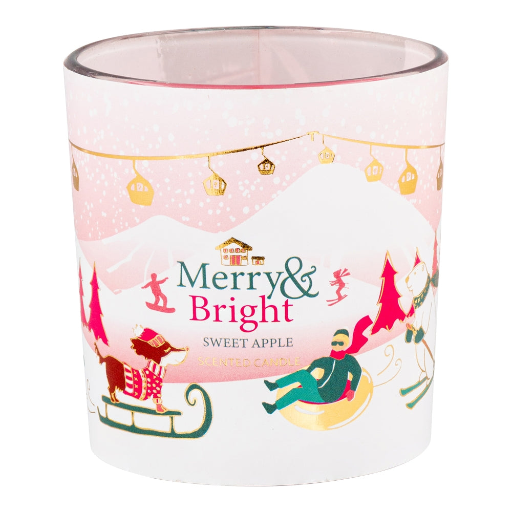 4Oz Wide Glass Jar Candle - Sweet Apple 338778 - SWEET APPLE
