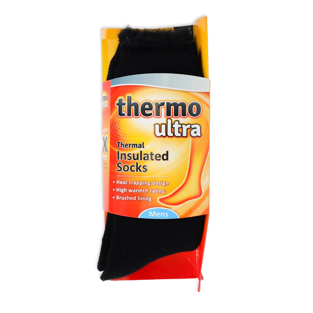 Mens Black Thermo Ultra Socks 338925-BLACK