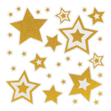 Christmas Star Glitter Window Stickers