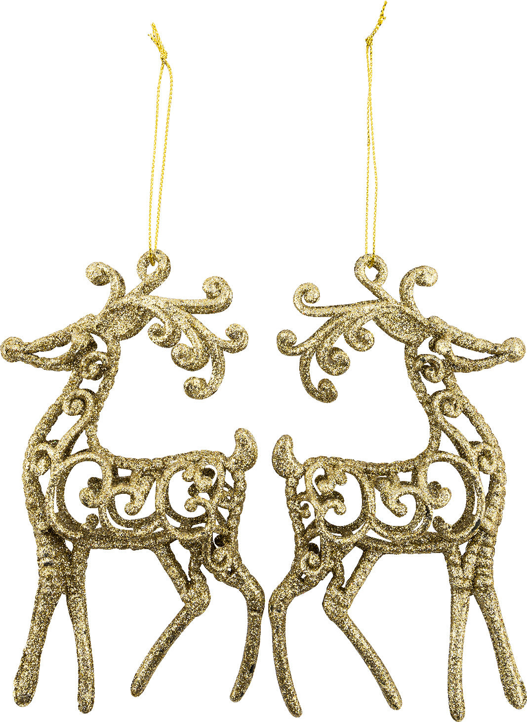 2 Pack Christmas Hanging Deer Decorations