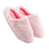 Ladies Pink Luxury Memory Foam Slippers - 6-8